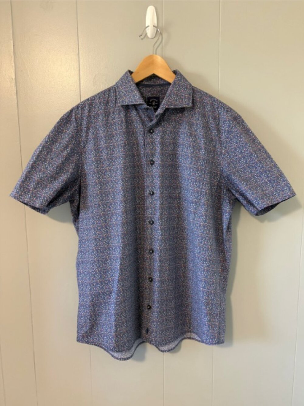 Johnnie-O Talley Floral Short Sleeve Button Up Shirt Causal Preppy Size Large - Picture 4 of 12